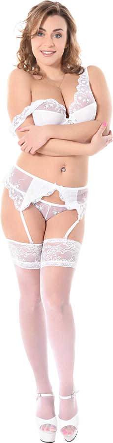 Josephine Jackson White Lace istripper model